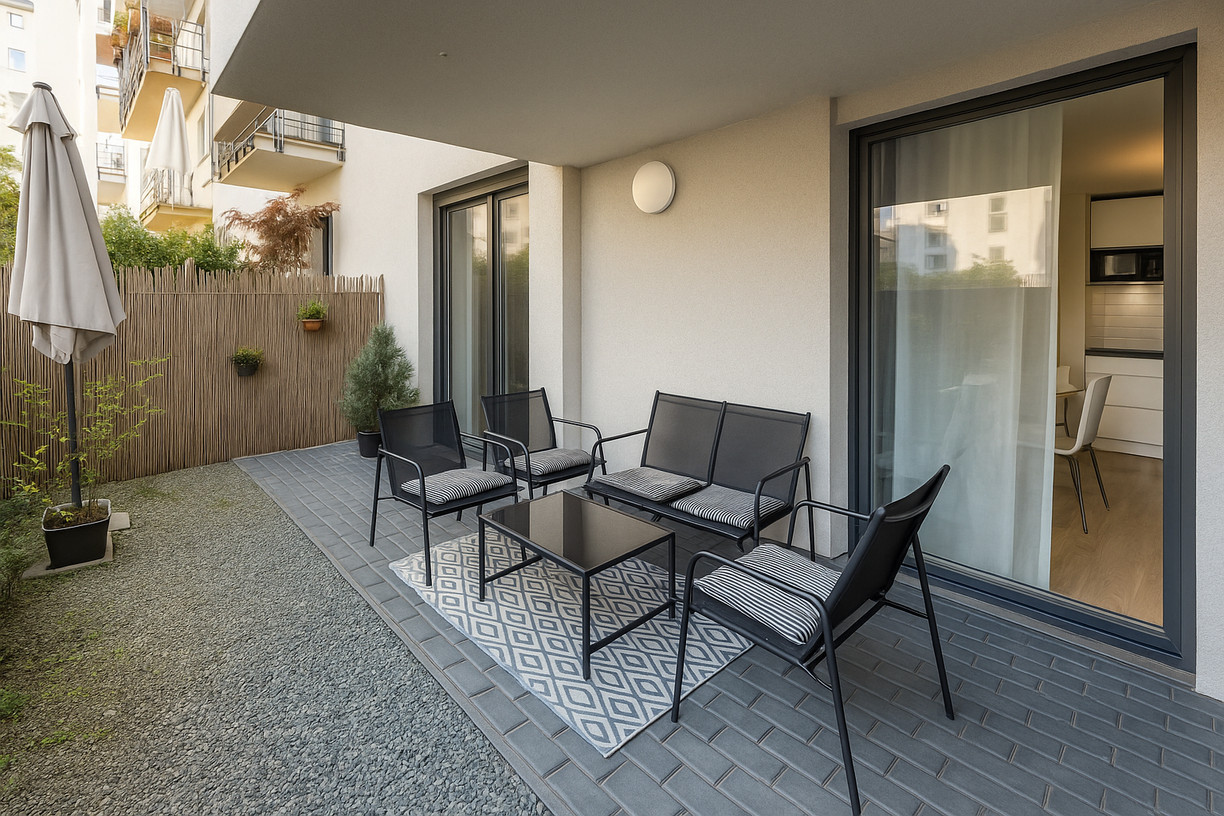 OFF PONUKA - NA PREDAJ - ŠTÝLOVÝ 1-IZBOVÝ BYT S PREDZÁHRADKOU V NOVOSTAVBE TAMMI 4 – DÚBRAVKA