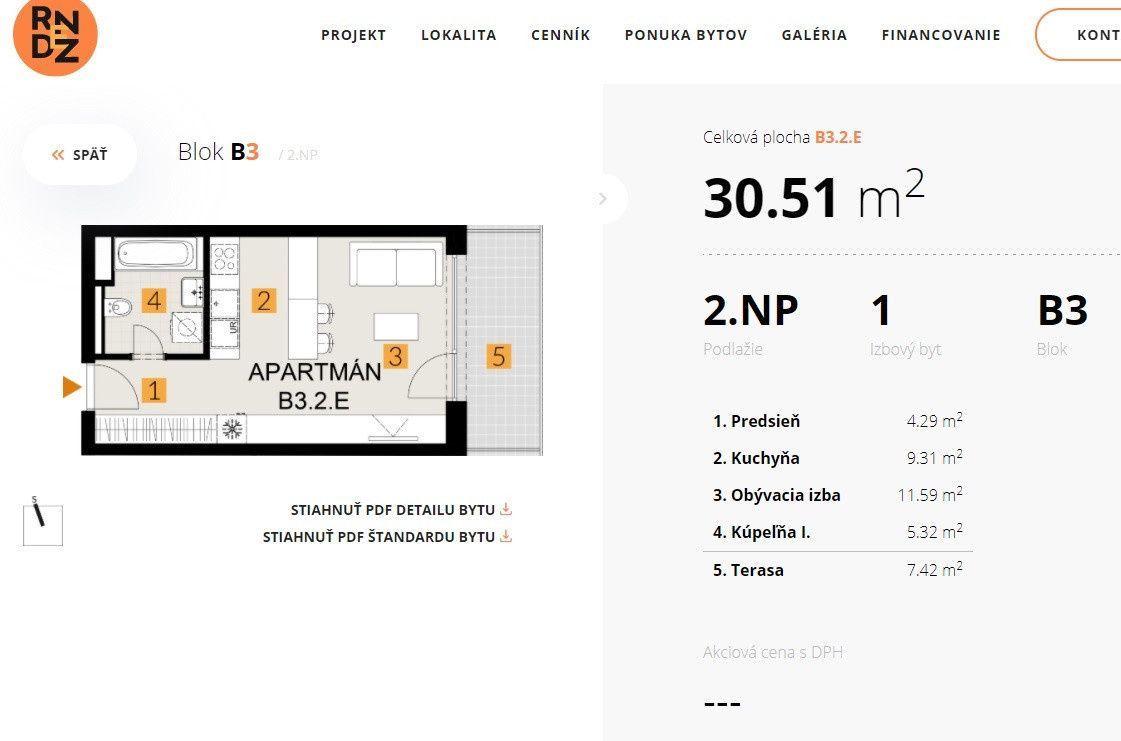 OFF PONUKA-NA PREDAJ – KOMPLETNE ZARIADENÝ 1-IZBOVÝ APARTMÁN S PRIESTRANNOU LOGGIOU – NOVOSTAVBA RENDEZ – RAČA