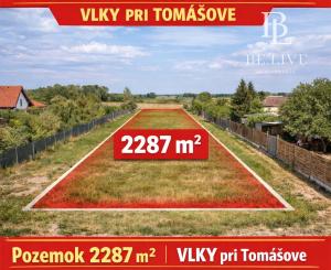BE.LIVE COMPANY- PREDAJ- INVESTIČNÝ- STAVEBNÝ- POZEMOK- 2287m²- TOMÁŠOV- VLKY