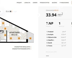 OFF PONUKA - NA PREDAJ – KOMPLETNE ZARIADENÝ 1-IZBOVÝ APARTMÁN S LOGGIOU – NOVOSTAVBA RENDEZ – RAČA