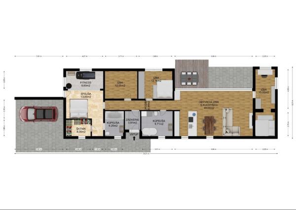 REZERVOVANÉ-PREDAJ- 5-IZBOVÝ- BUNGALOV- GARDENS- SENEC