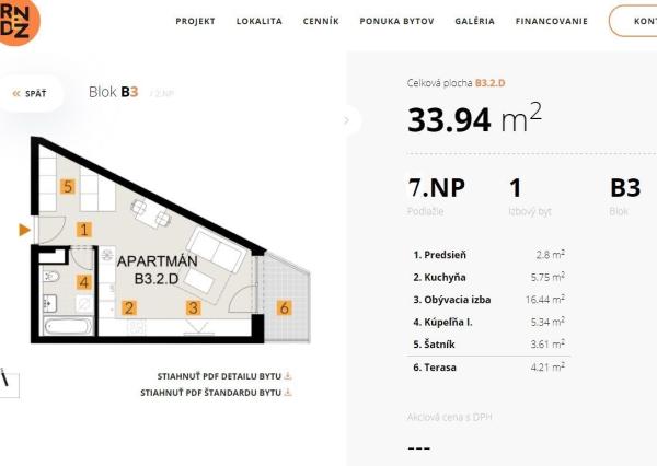 OFF PONUKA - NA PREDAJ – KOMPLETNE ZARIADENÝ 1-IZBOVÝ APARTMÁN S LOGGIOU – NOVOSTAVBA RENDEZ – RAČA